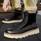 Trendy Men's High-Top British Style Working Boots